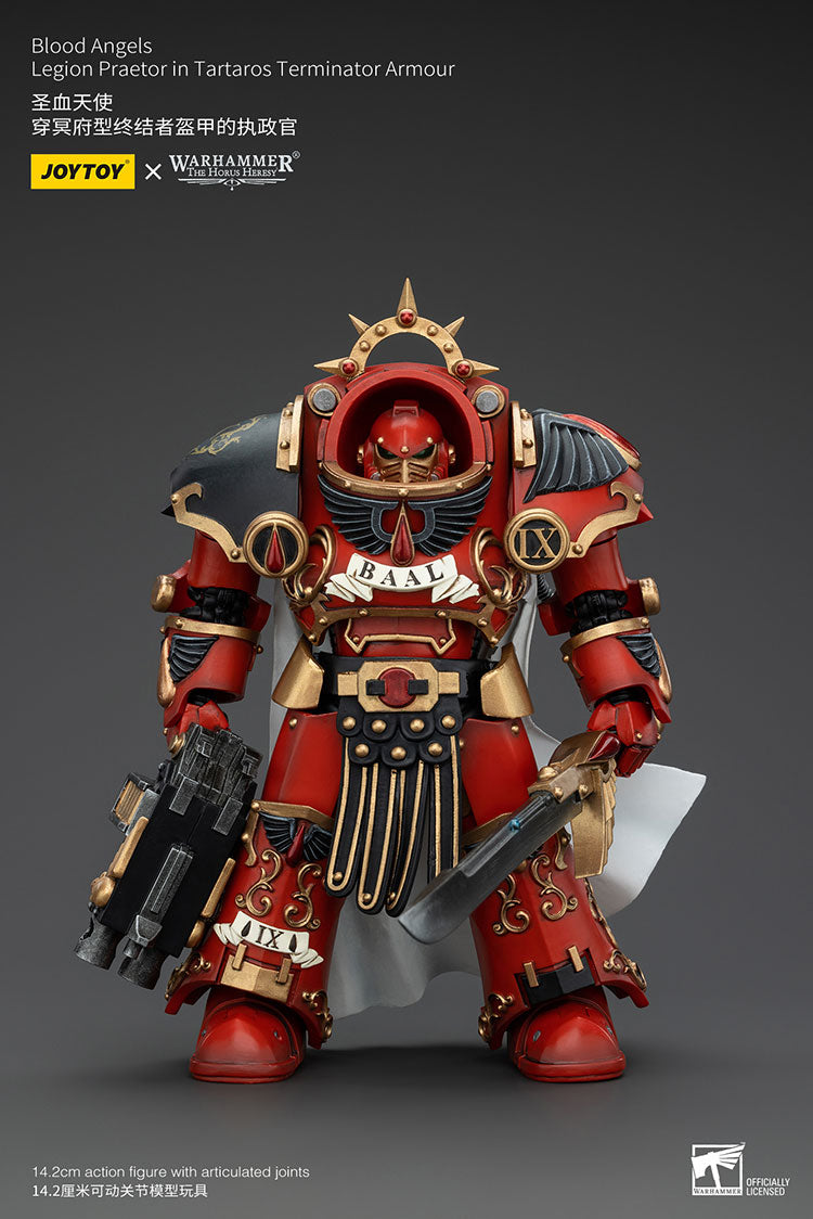 JOYTOY Warhammer 40k 1/18 Action Figures Anime 14.2cm Blood Angels Legion Praetor in Tartaros Terminator Armour