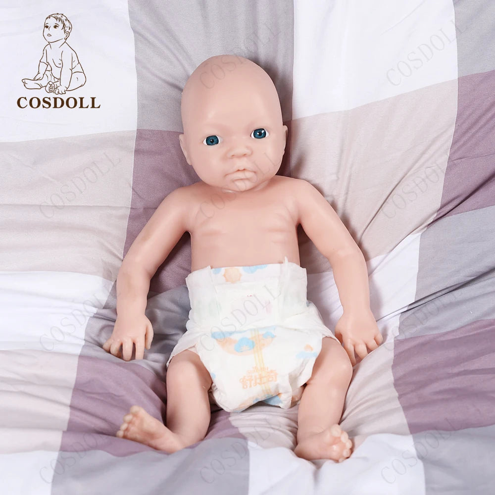 COSDOLL Baby Doll 18 inch 2.55kg Soft Silicone Reborn Dolls Kids Toy Unfinished Newborn Girl Birthday Gifts DIY Children Toys