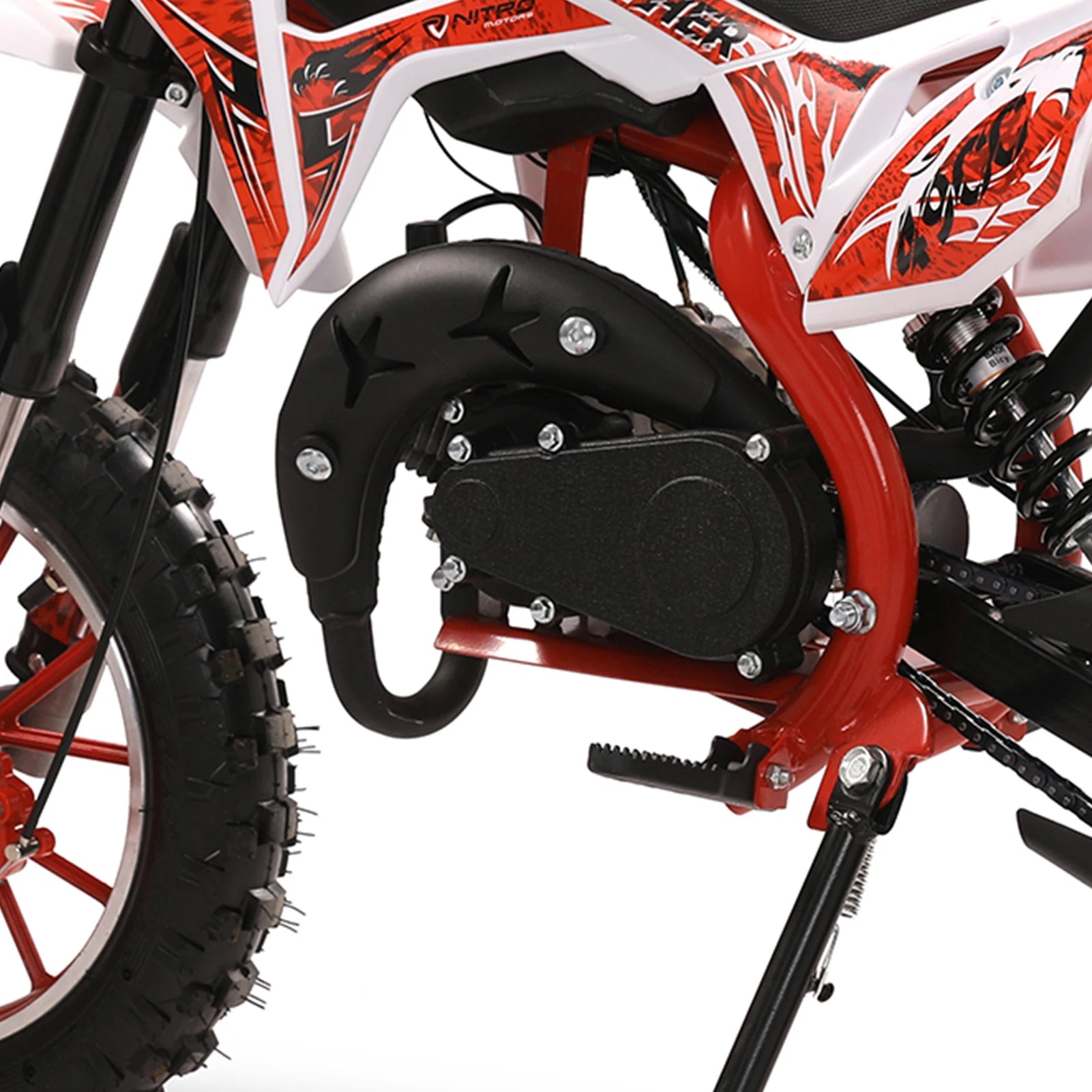 49cc 2-Stroke Gas Power Kids Dirt Bike, Mountain Motocross, Off Road Mini Motorcycle with Front Rear Disc Brakes,Max Speed 25MPH