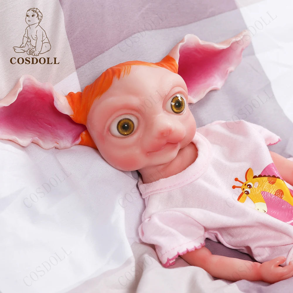 32CM Baby Doll Toys Full Body Silicone Reborn Baby Dolls With Long Ears Elf Boy Toy Soft Gifts Big Eyes Cute Avatar Style Bebe