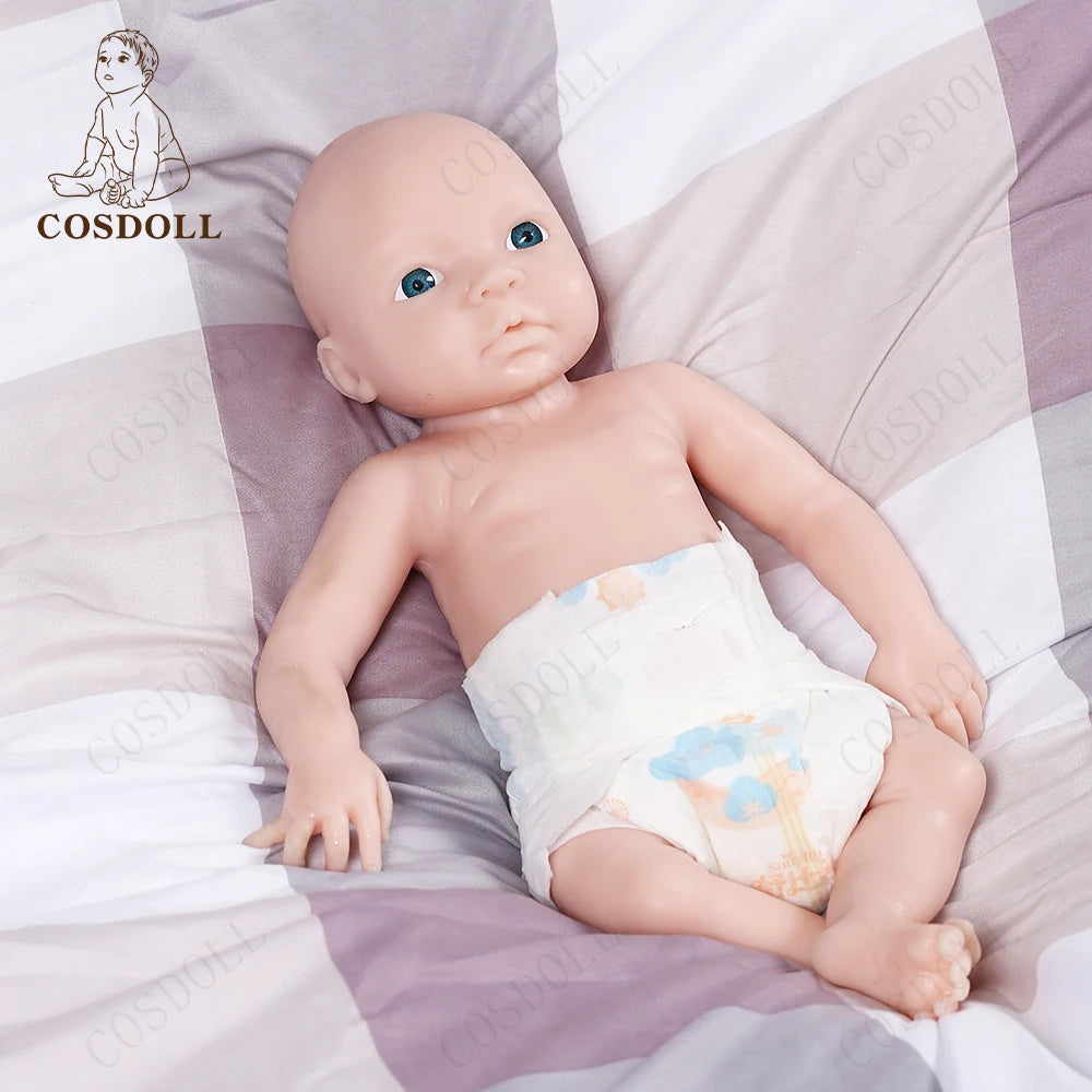 COSDOLL Baby Doll 18 inch 2.55kg Soft Silicone Reborn Dolls Kids Toy Unfinished Newborn Girl Birthday Gifts DIY Children Toys