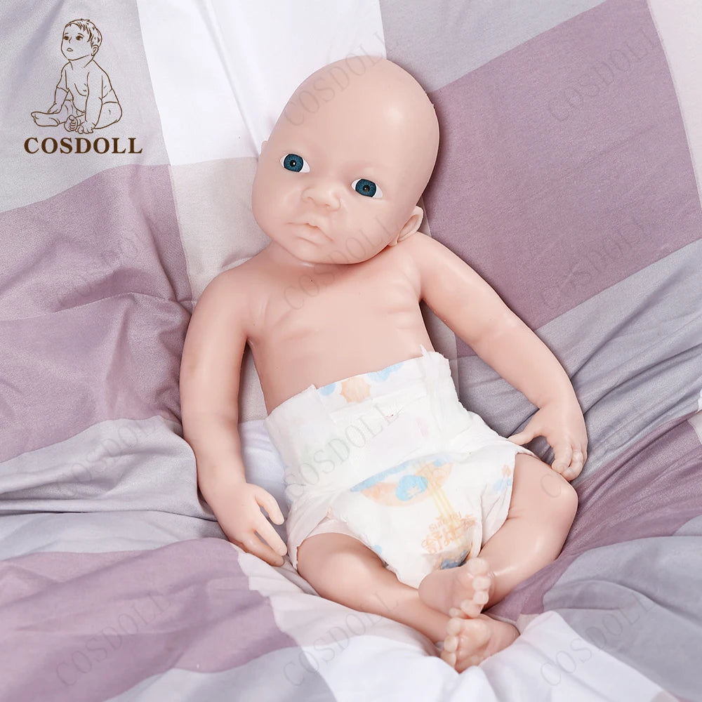 COSDOLL Baby Doll 18 inch 2.55kg Soft Silicone Reborn Dolls Kids Toy Unfinished Newborn Girl Birthday Gifts DIY Children Toys