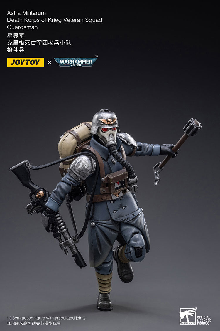JOYTOY Warhammer 40k 1/18 Action Figures Anime 10.3cm Astra Militarum Death Korps of Krieg Veteran Squad Guardsman