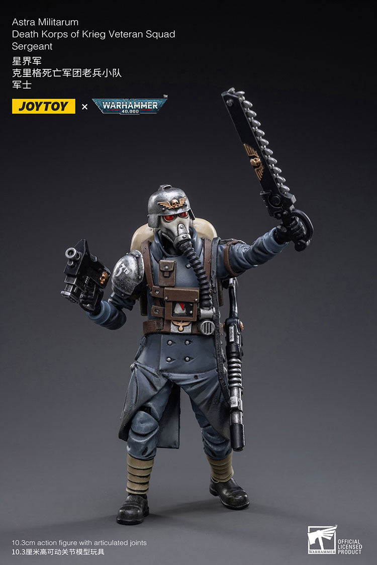 JOYTOY Warhammer 40k 1/18 Action Figures Anime 10.3cm Astra Militarum Death Korps of Krieg Veteran Squad Guardsman
