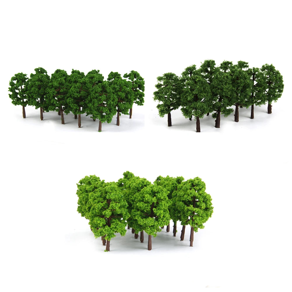 60pcs trees model forest making accessories n scale 1 150 train railway railroad scenery diorama or layout