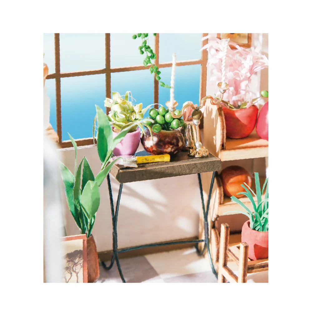 Robotime Rolife DIY Emily's Flower Shop Doll House with Furniture Children Adult Miniature Dollhouse Wooden Kits Toy DG145