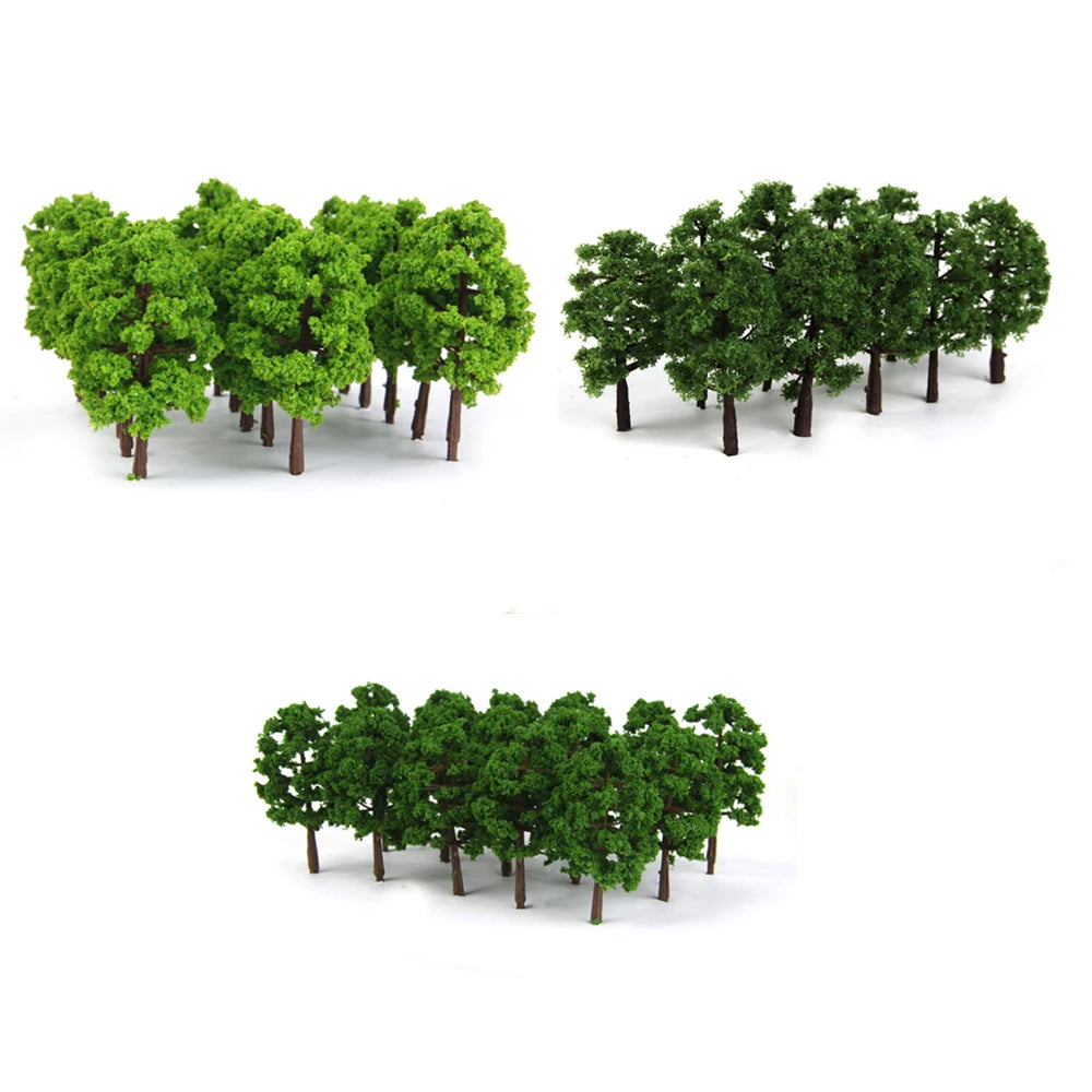 60pcs trees model forest making accessories n scale 1 150 train railway railroad scenery diorama or layout