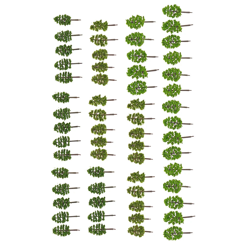60pcs trees model forest making accessories n scale 1 150 train railway railroad scenery diorama or layout