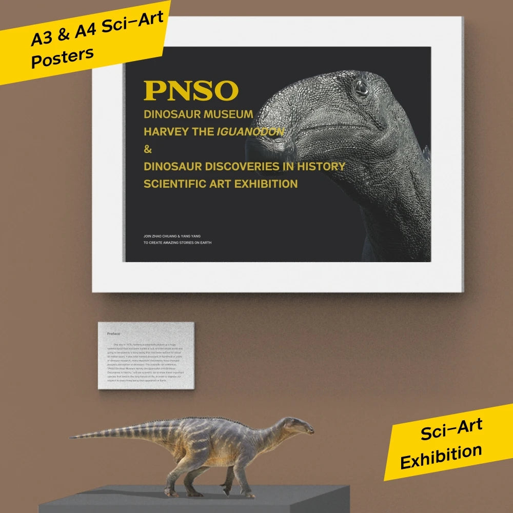 PNSO Dinosaur Museums Series:Harvey The Iguanodon 1:35 Scientific Art Model
