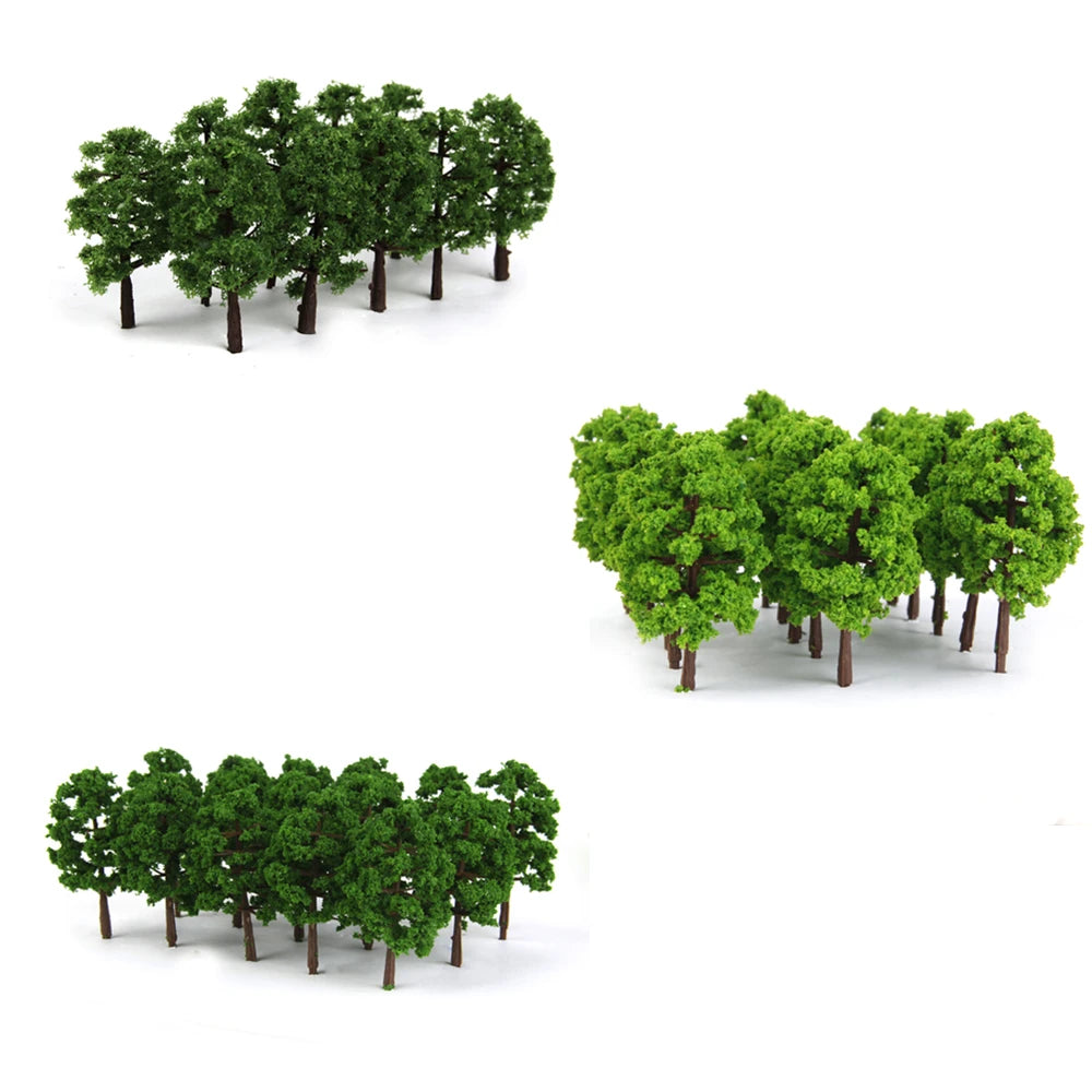 60pcs trees model forest making accessories n scale 1 150 train railway railroad scenery diorama or layout