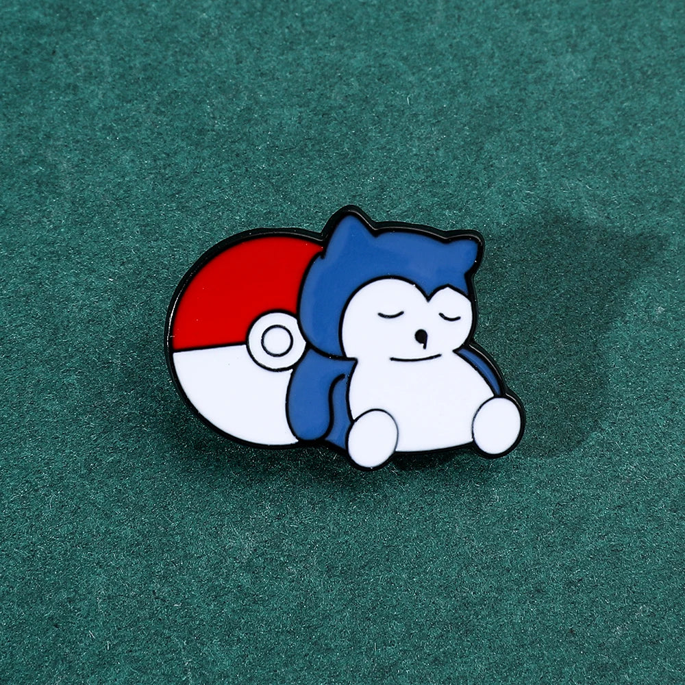 Anime Pokemon Enamel Pin Kawaii Poke Ball Pikachu Squirtle Charmander Metal Badge Brooch Jacket Jeans Lapel Pin Toys Accessories