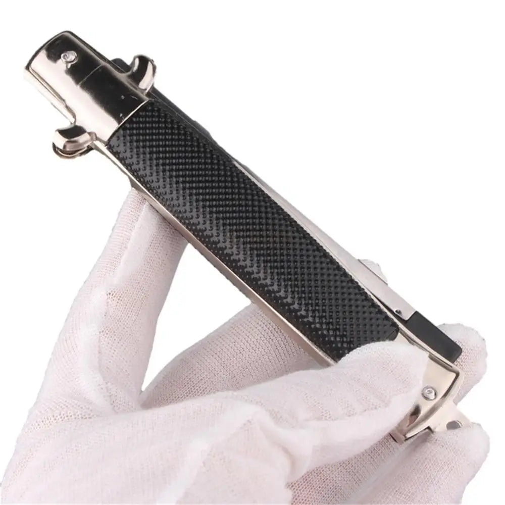 Switch Blade Comb Automatic Push Button Folding Barber Comb Portable Metal Spring Jump Brush Mens Pocket Comb Salon Beauty Tool