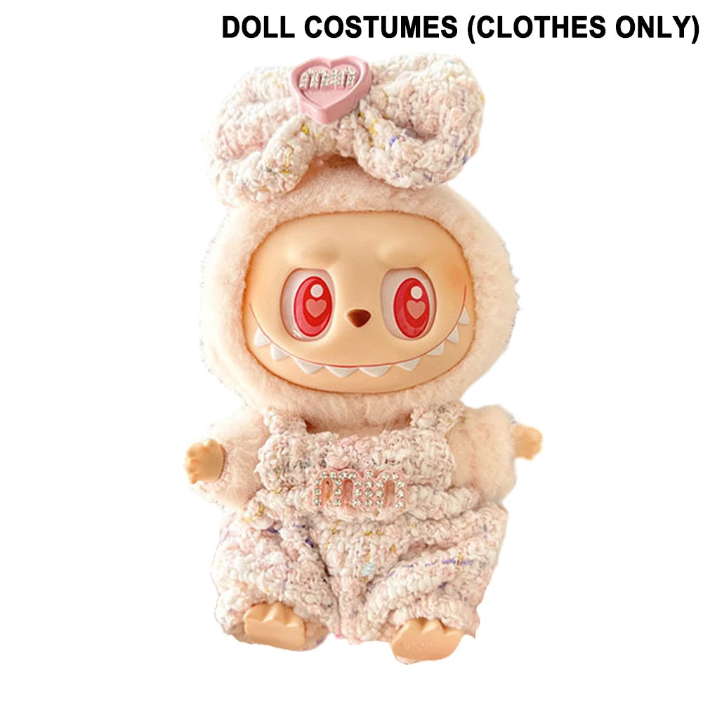 Labubu Plush Doll Clothes Kawaii Doll Clothes Doll Little Clothes Cartoon Cute Clothes Dolls Accessories Christmas Gift