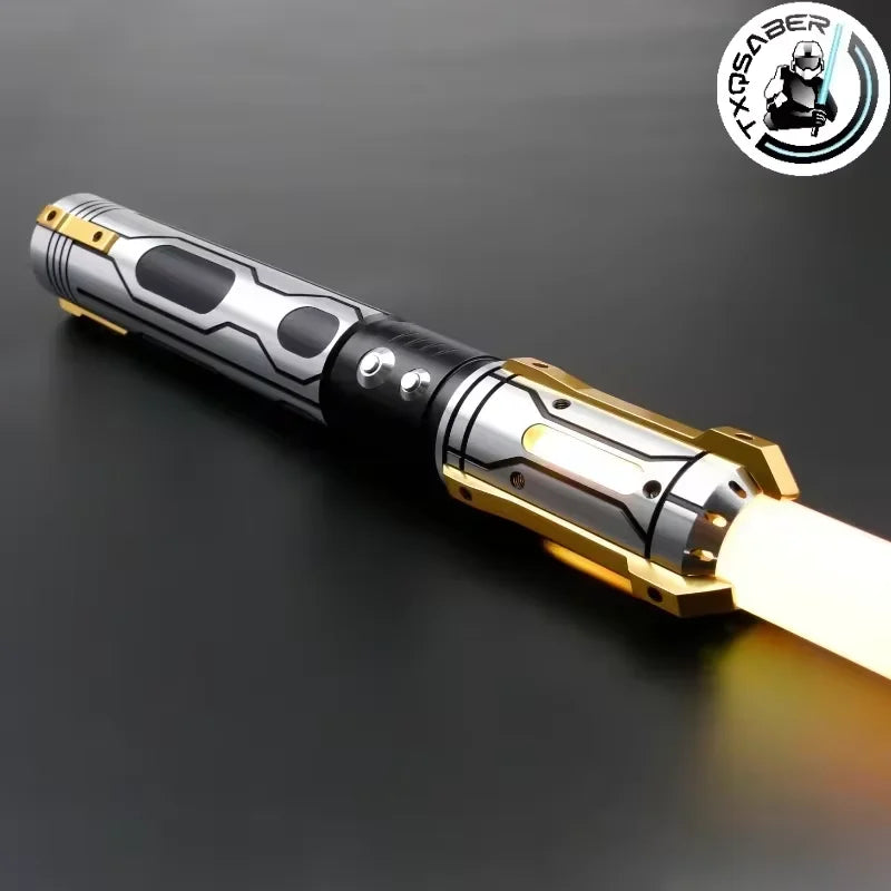 TXQSABER Ghost Lightsaber Pixel Soundboard Neo Smooth Swing Metal Handle LED Strip Blade Cosplay Laser Jedi Sword Kids Toys