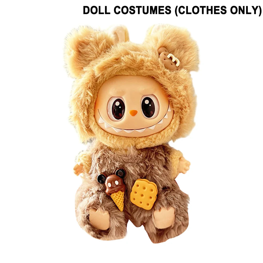Labubu Plush Doll Clothes Kawaii Doll Clothes Doll Little Clothes Cartoon Cute Clothes Dolls Accessories Christmas Gift