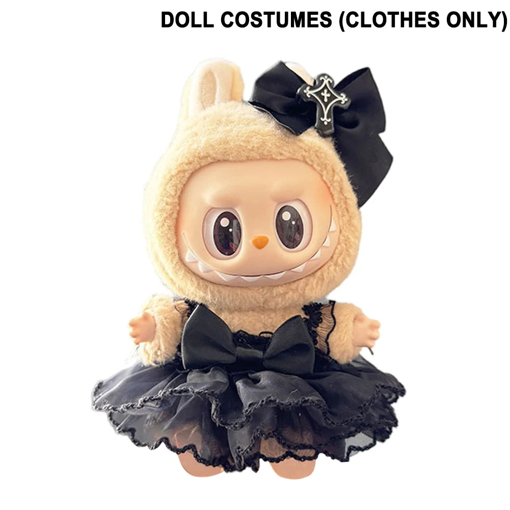 Labubu Plush Doll Clothes Kawaii Doll Clothes Doll Little Clothes Cartoon Cute Clothes Dolls Accessories Christmas Gift