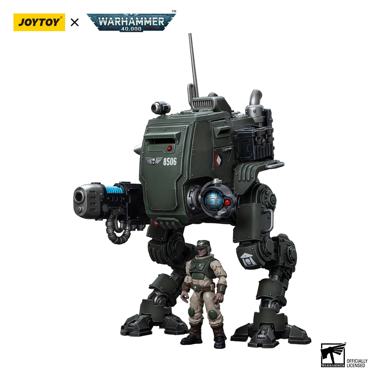 JOYTOY Warhammer 40k 1/18 Action Figure Astra Militarum Cadian Armoured Sentinel Anime Military Model