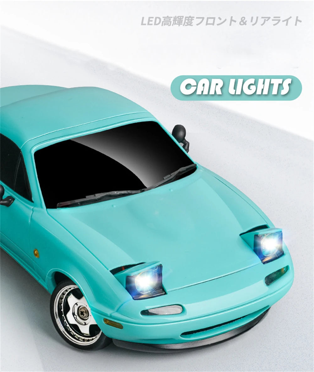 LDRC 1804 RTR 1/18 2.4G RWD RC Car Drift for Mazda MX-5 Gyro LED Light On-Road Full Proportional Alloy Body Shell Racing Vehicle