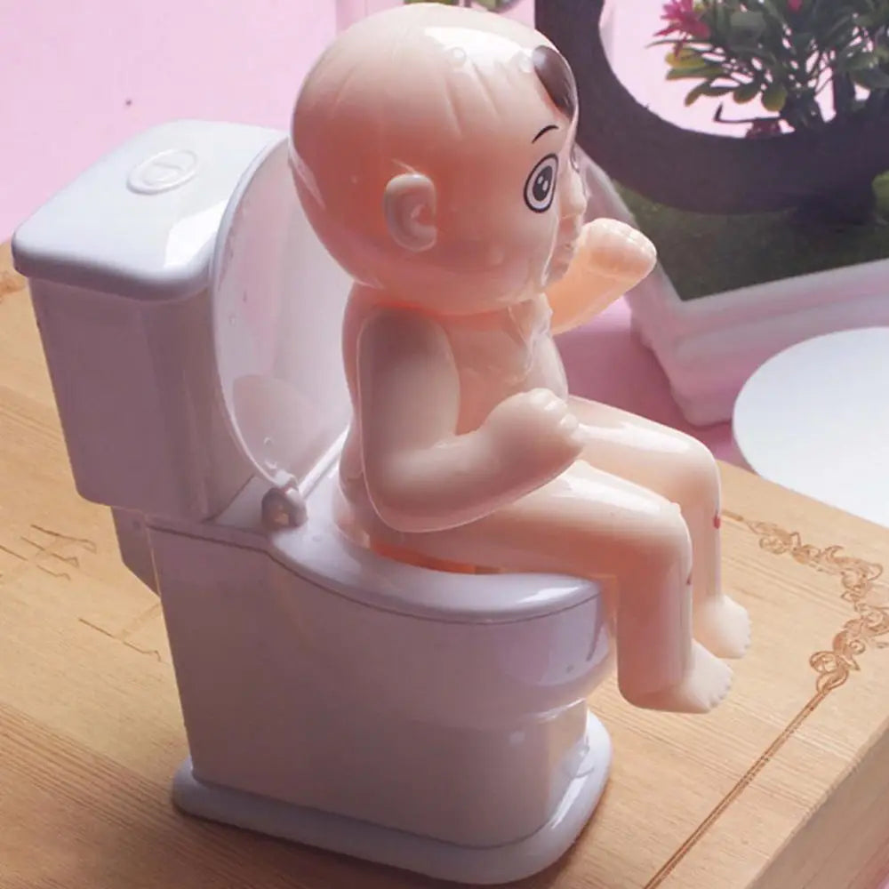 Novelty Squirt Toilet Toy With Pee Doll Toilet Pee Cartoon Boy Water Spray Trick Funny Children Tricky Shooting Water Toilet Toy