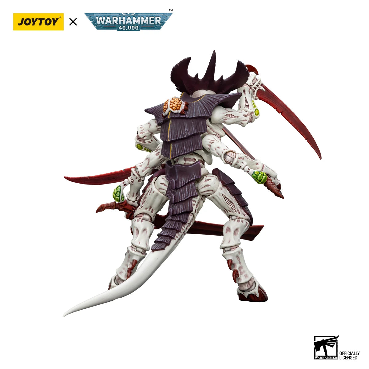 JOYTOY Warhammer 40k 1/18 Action Figures Anime 14.3cm Tyranids Hive Fleet Leviathan Tyranid Warrior with Boneswordg Model Toy