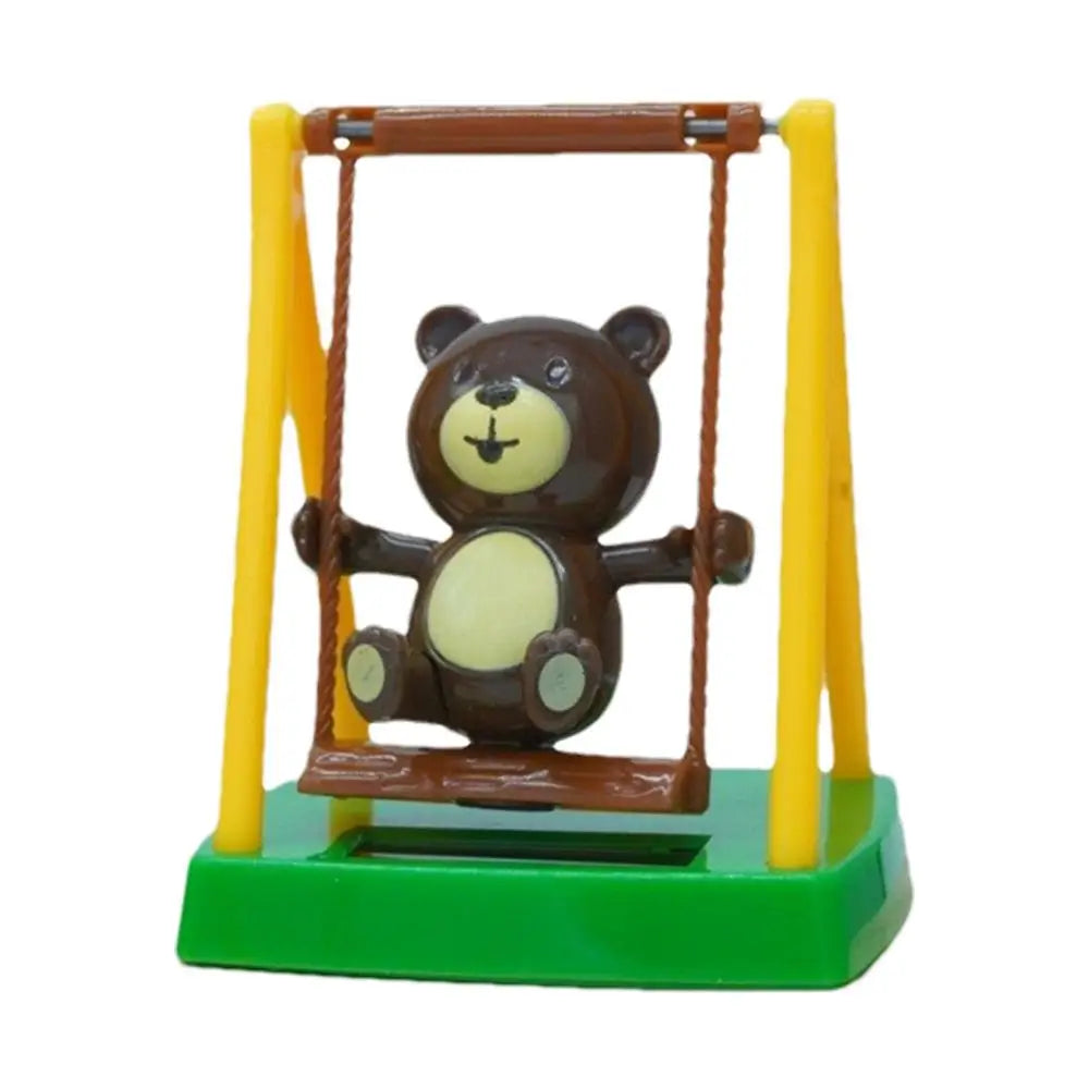 Swinging Solar Dancer Toy Cute Swing Bear Solar Dancing Bear Toy Solar Powered Figurine Car Dashboard Decor For Car Office Desk