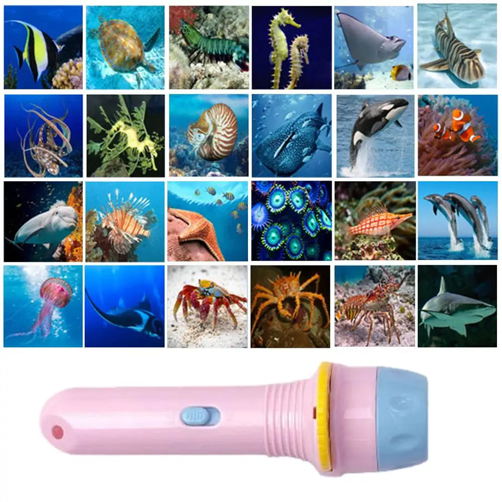 Flashlight Projector Dinosaur Slide Projector Kids Flashlight Torch Projection Light Torches Lamp Flashlight For Night Bedtime