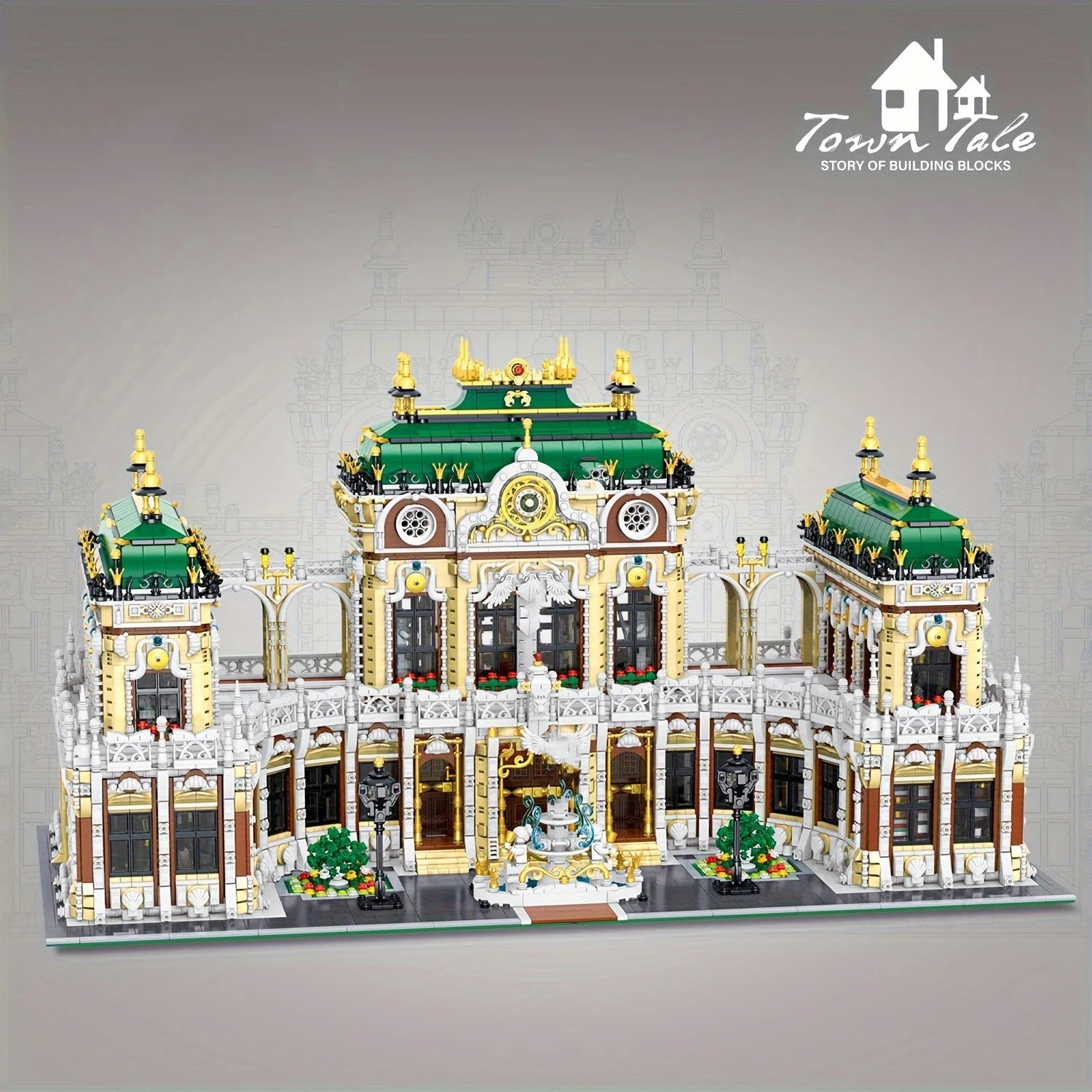 11930PCS Luxury Palace Building Blocks Street View Model MOC Small Particle Assembly Brick Toys Ideal Holiday Birthday Gifts