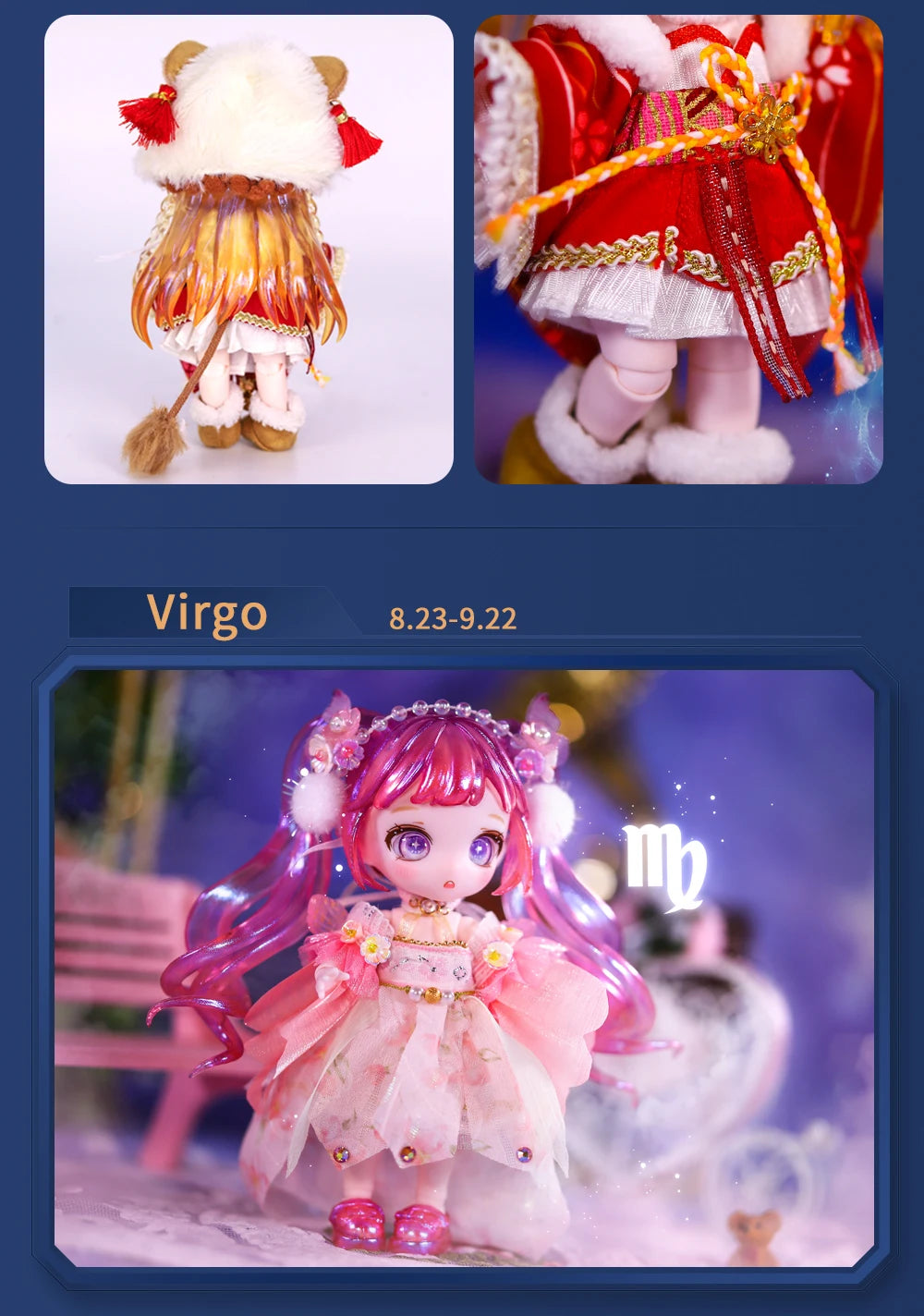 ICY DBS Dream Fairy Maytree OB11 doll 13 ball joint body constellation series Collectible Cute Animal 13cm SD gift BJD