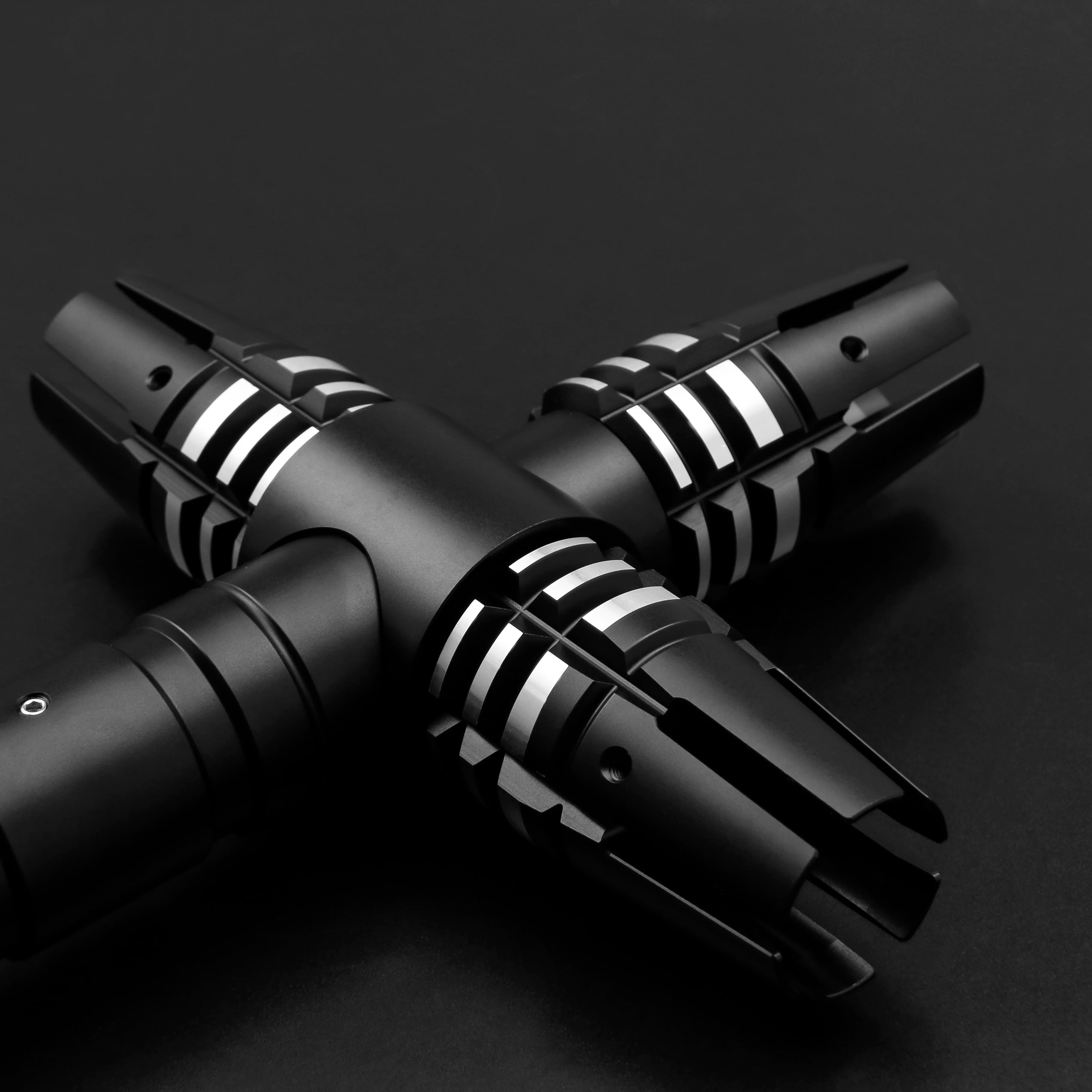 TXQSABER Lightsaber Crossguard Smooth Swing Force Dueling Blade With Metal Hilt Foc Blaster Pulse Dark Cosplay Laser Sword-C02