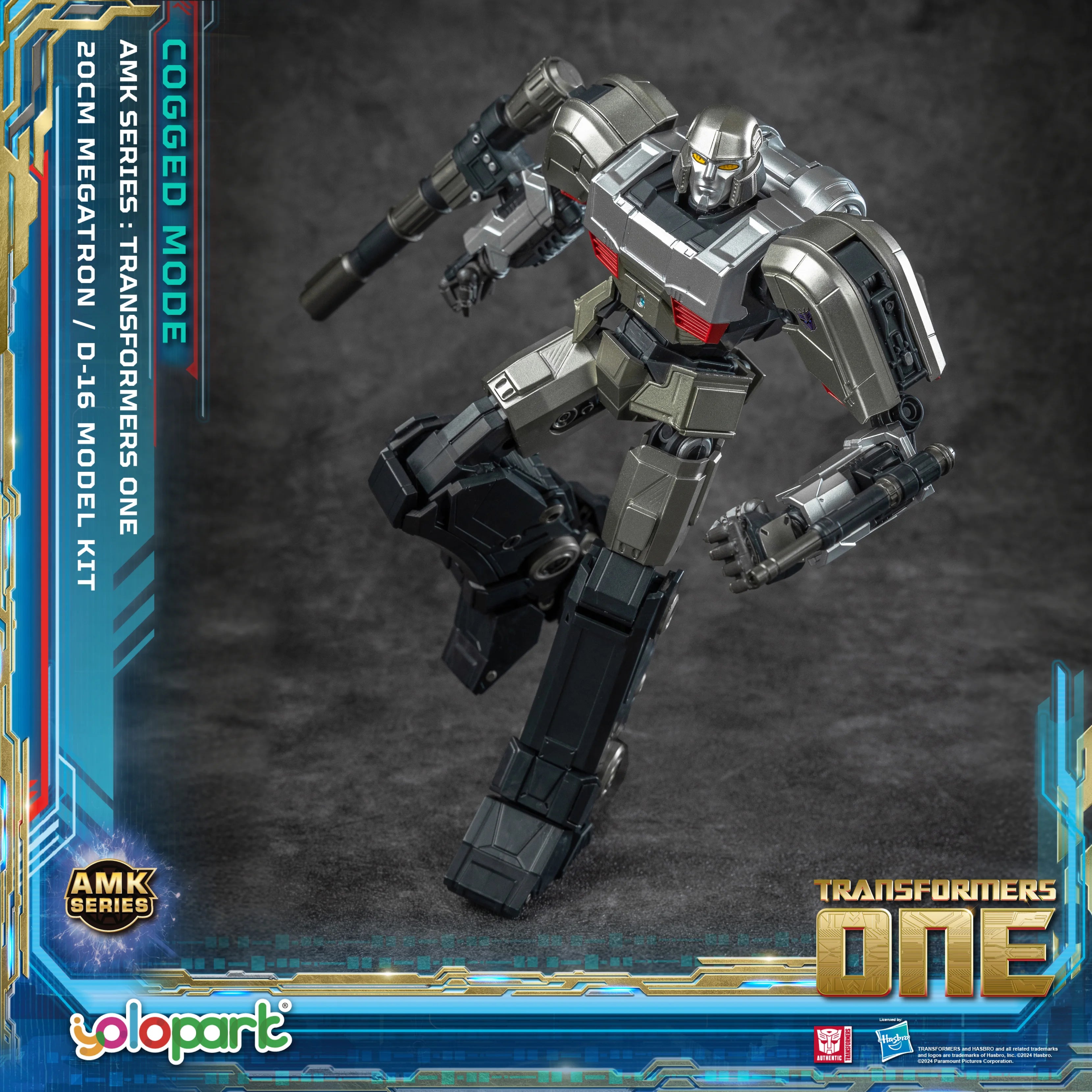 YOLOPARK Transformers One Toy Megatron Cogged Toy Mode,7.87 Inch Highly Articulated No Converting Model Kit