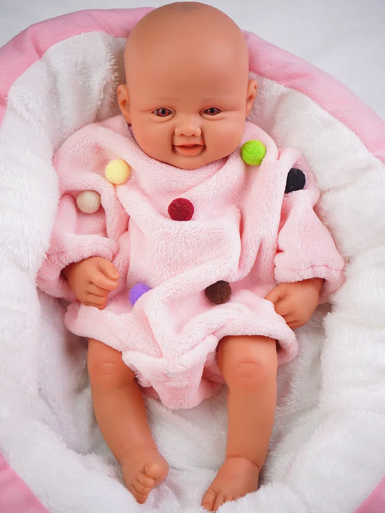 44cm full silicone reborn doll dressable dress up soft smooth girl 2.8kg