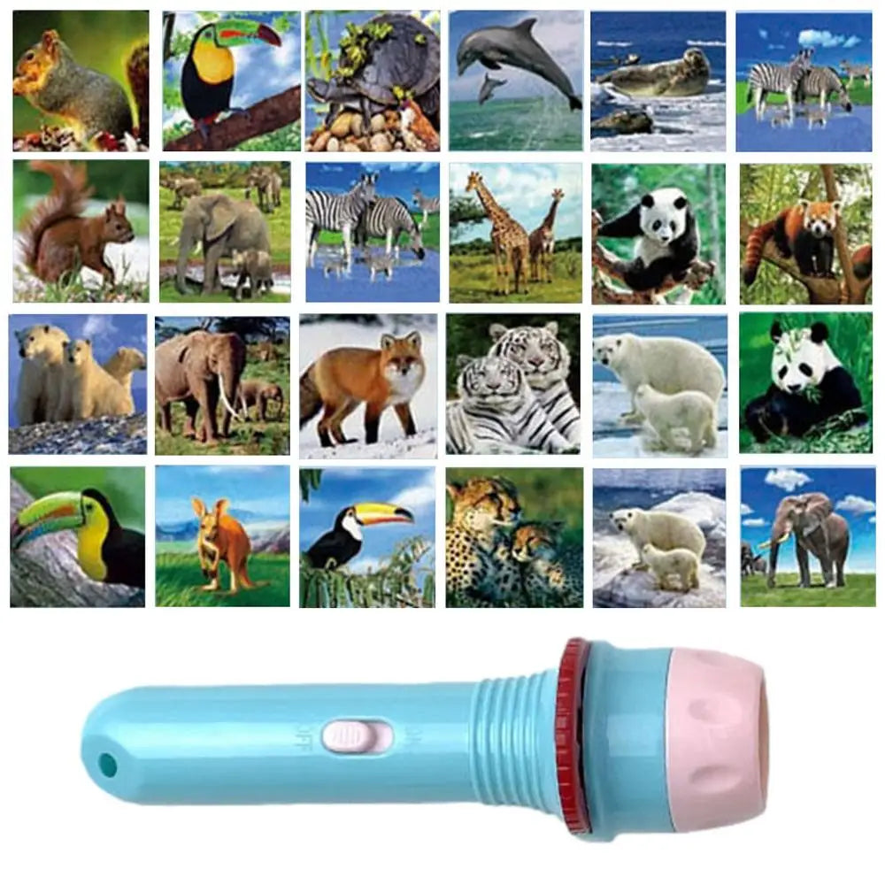 Flashlight Projector Dinosaur Slide Projector Kids Flashlight Torch Projection Light Torches Lamp Flashlight For Night Bedtime