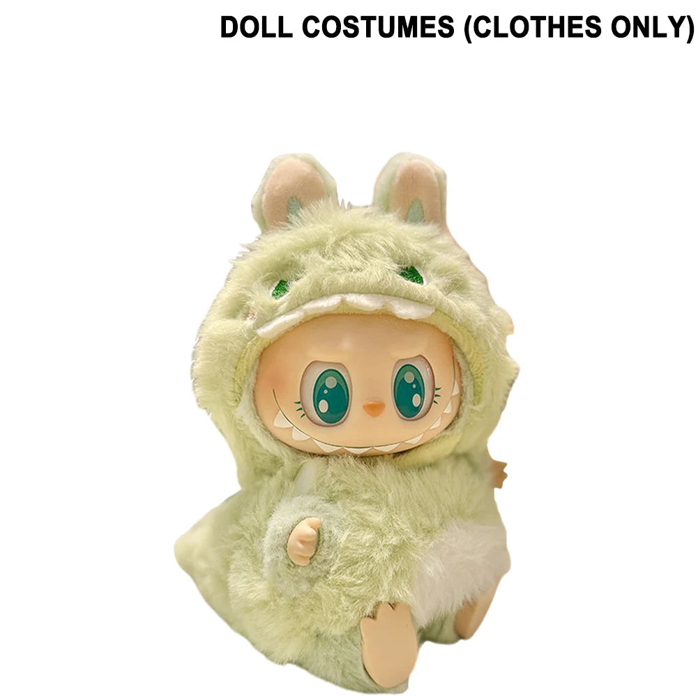 Labubu Plush Doll Clothes Kawaii Doll Clothes Doll Little Clothes Cartoon Cute Clothes Dolls Accessories Christmas Gift
