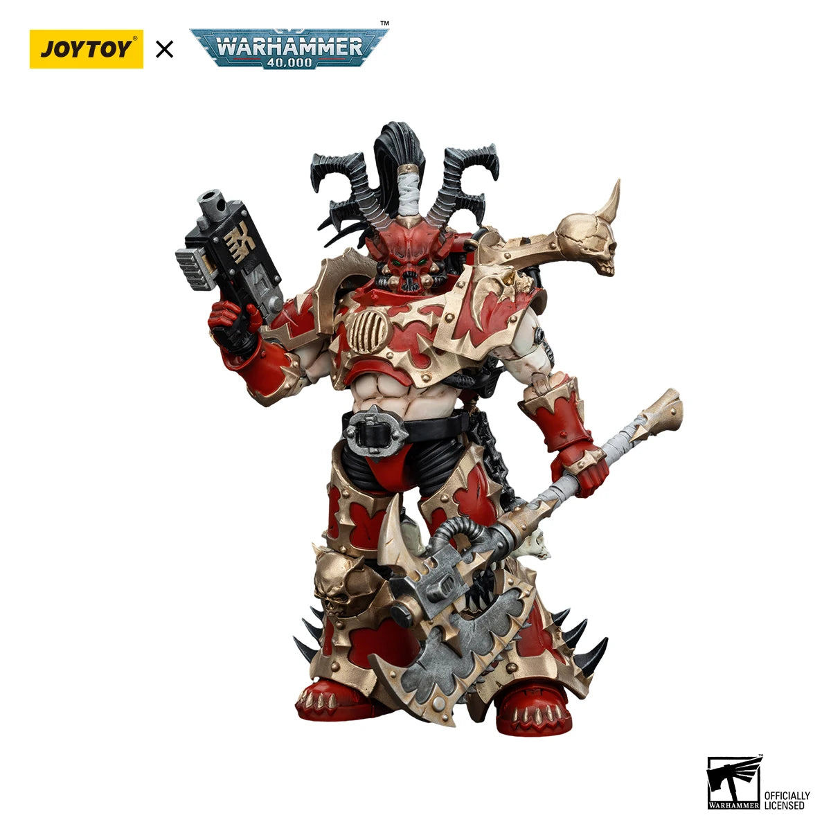 JOYTOY Warhammer 40k 1/18 Action Figures Anime 30cm World Eaters Lord Invocatus