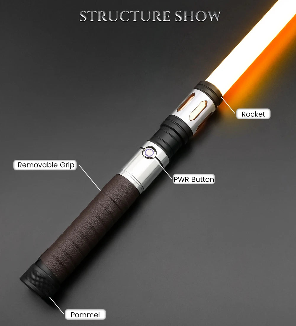 TXQSABER Neo Pixel Lightsaber SNV4 Smooth Swing Heavy Dueling Metal Hilt Laser Sword Blaster Force Mandalorian Cosplay Toys