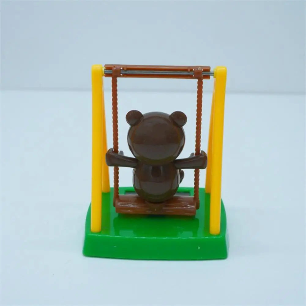 Swinging Solar Dancer Toy Cute Swing Bear Solar Dancing Bear Toy Solar Powered Figurine Car Dashboard Decor For Car Office Desk