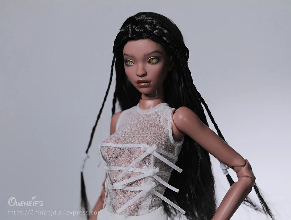 New Design Banksy Doll BJD 1/4 Special Resin Slim Body Tan Skin Color Doll White Suit Model Girl Toys Gift For Girls