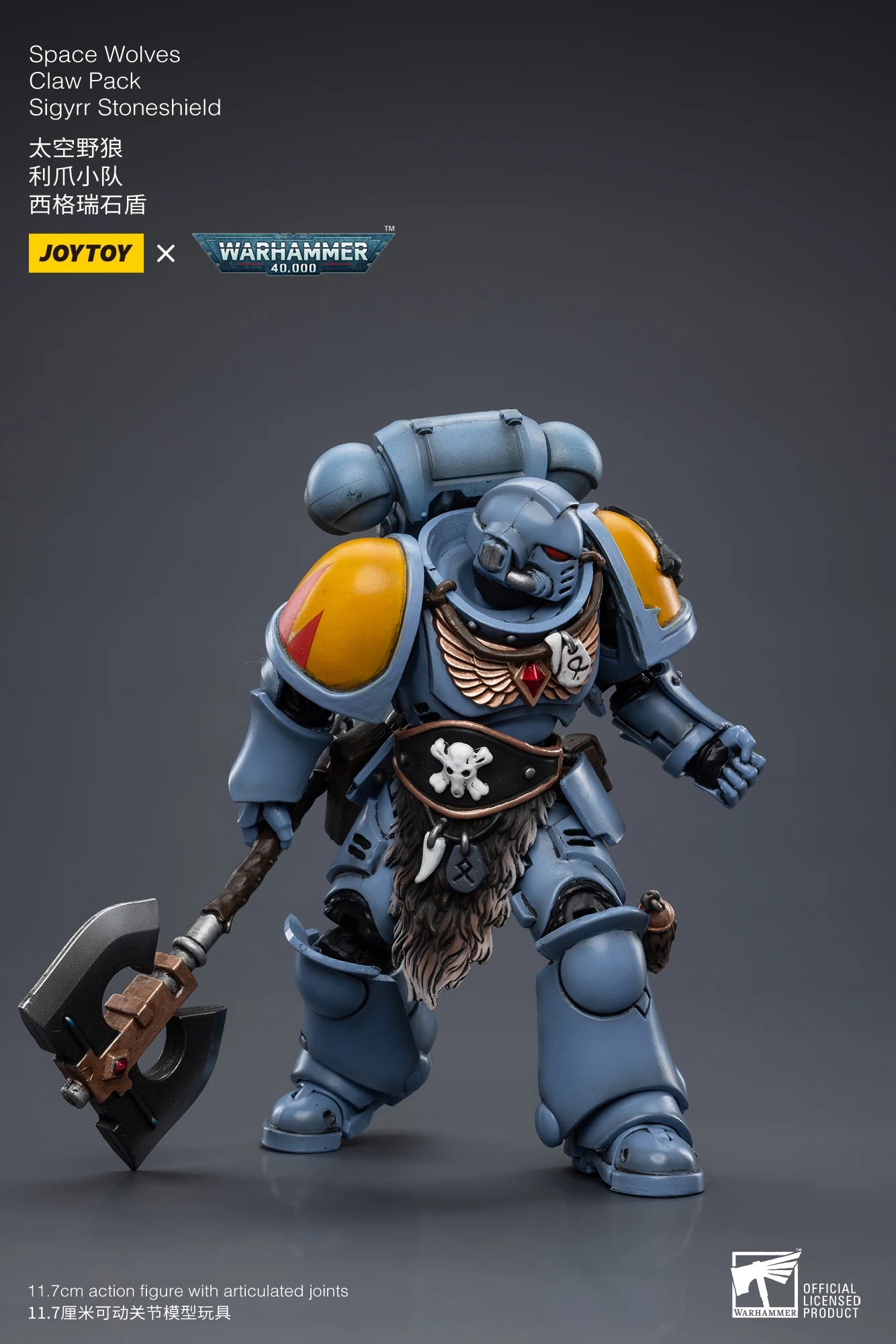 JOYTOY Warhammer 40,000 1/18 Action Figures Space Wolves Claw Pack Sigyrr Stoneshield Model