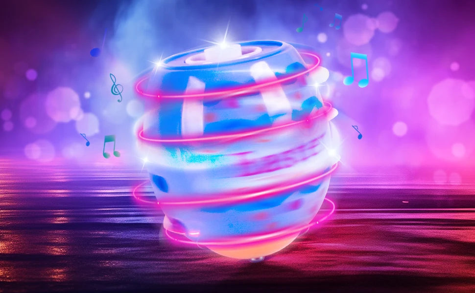 2024 TERRAMUS Easter Eggs Toys-6Pack Spinning Tops LED&Singing Party Favors Basket Stuffers Plastic Easter Gifts for Kids3+