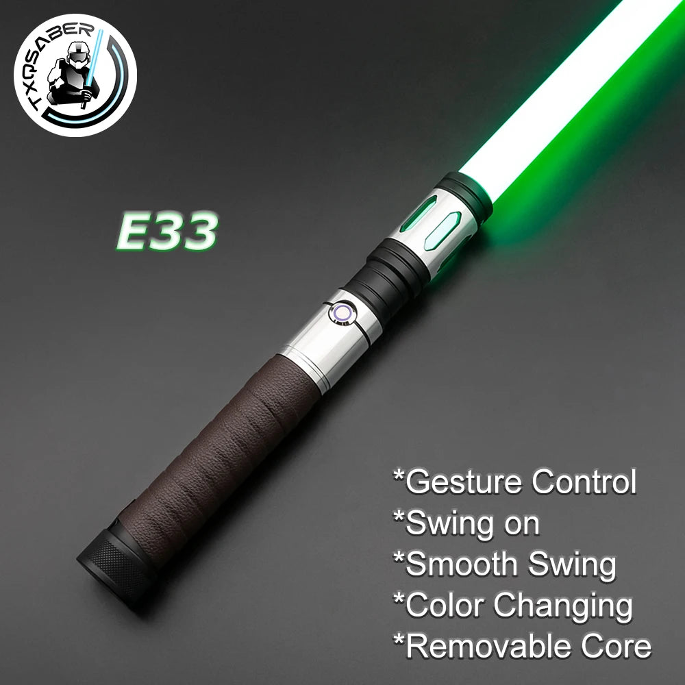 TXQSABER Neo Pixel Lightsaber SNV4 Smooth Swing Heavy Dueling Metal Hilt Laser Sword Blaster Force Mandalorian Cosplay Toys
