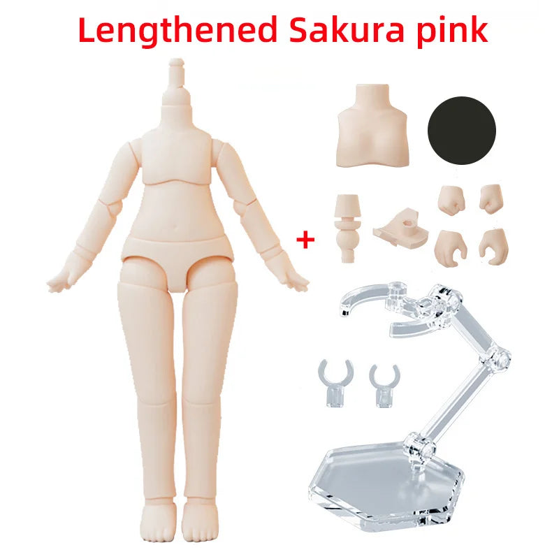 New 11cm 9.6cm YMY Body Doll Toys 1/12 Bjd OB11 White Skin Nude Dolls Body for Obitus,Molly, Gsc Stodoll Head Doll Accessories