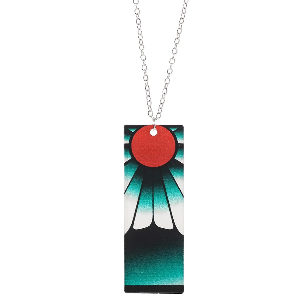 Anime Demon Slayer Necklace Kamado Tanjirou Agatsuma Zenitsu for Women Men Cartoon Pendant Neck Chain Jewelry Accessories Gifts