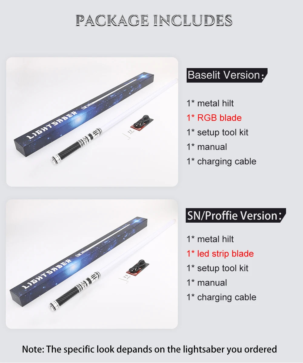 TXQSABER Lightsaber Heavy Dueling RGB Color Changing Metal Hilt Smooth Swing Blaster May 4th Cosplay Jedi Laser Sword Toys Kid