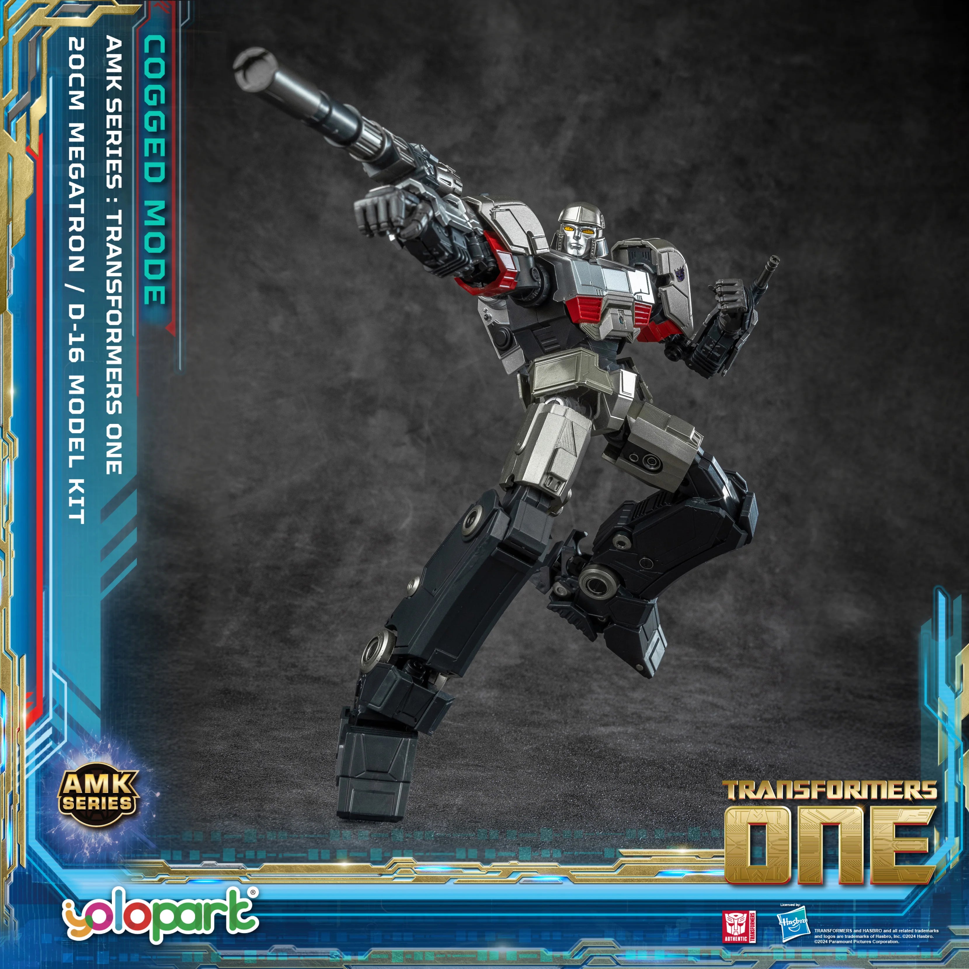 YOLOPARK Transformers One Toy Megatron Cogged Toy Mode,7.87 Inch Highly Articulated No Converting Model Kit