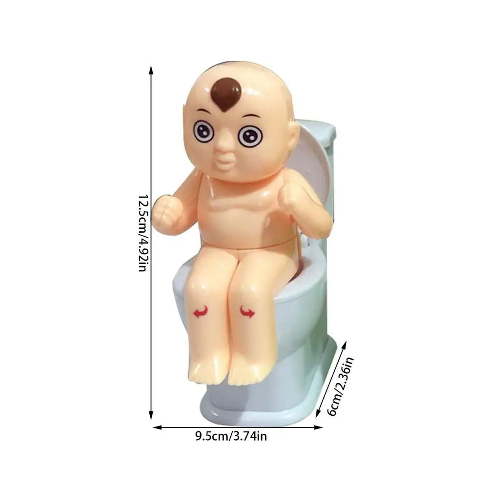 Novelty Squirt Toilet Toy With Pee Doll Toilet Pee Cartoon Boy Water Spray Trick Funny Children Tricky Shooting Water Toilet Toy