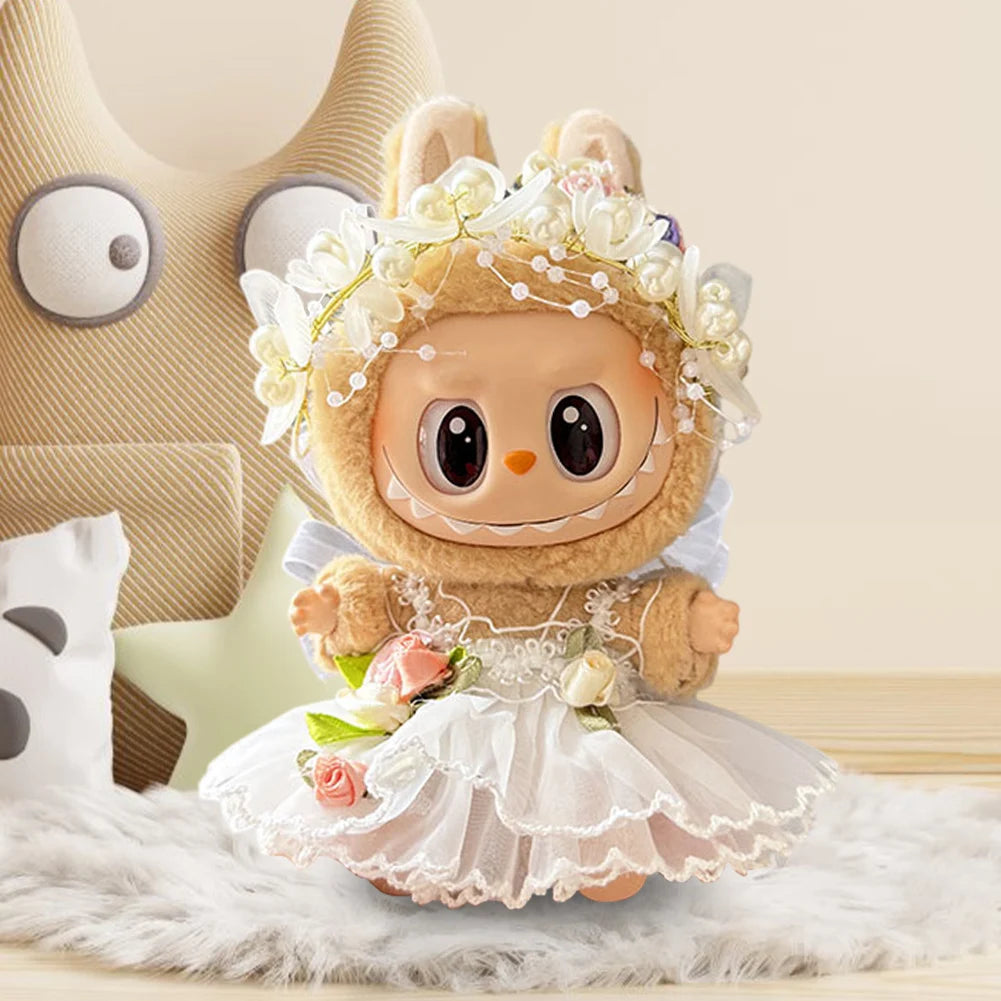 Labubu Plush Doll Clothes Kawaii Doll Clothes Doll Little Clothes Cartoon Cute Clothes Dolls Accessories Christmas Gift