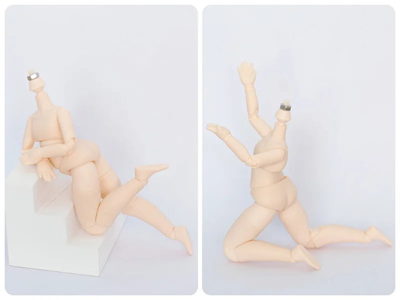 New Big 1/8BJD Body White Skin Ball Joint Body Doll Accessories Boy Girl Toy for BJD GSC doll head