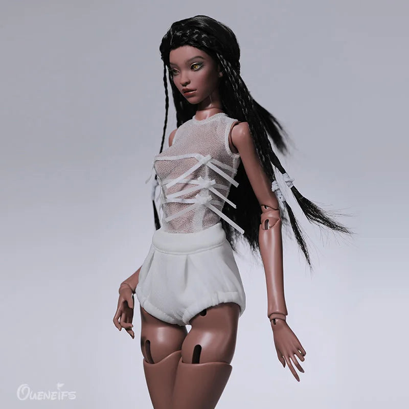 New Design Banksy Doll BJD 1/4 Special Resin Slim Body Tan Skin Color Doll White Suit Model Girl Toys Gift For Girls
