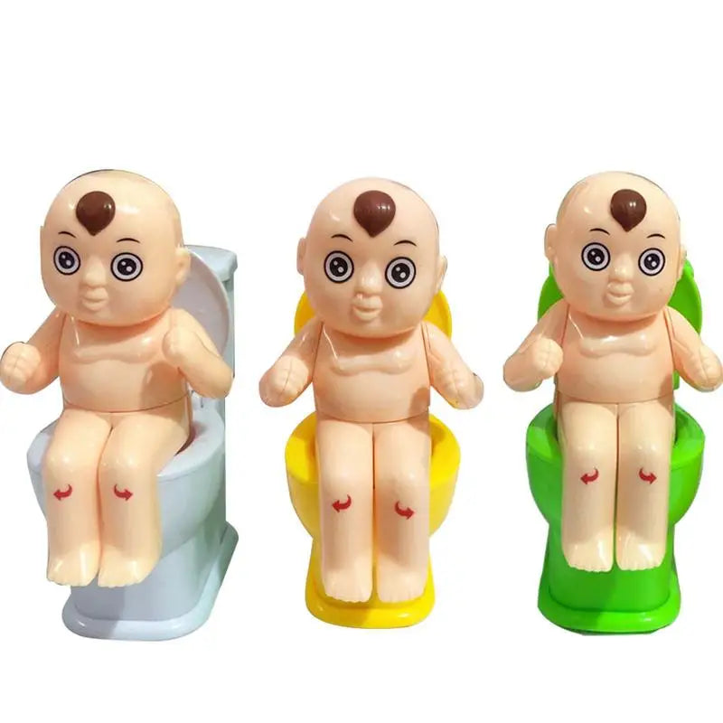 Novelty Squirt Toilet Toy With Pee Doll Toilet Pee Cartoon Boy Water Spray Trick Funny Children Tricky Shooting Water Toilet Toy