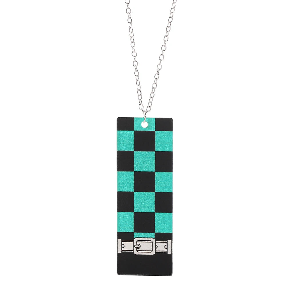 Anime Demon Slayer Necklace Kamado Tanjirou Agatsuma Zenitsu for Women Men Cartoon Pendant Neck Chain Jewelry Accessories Gifts